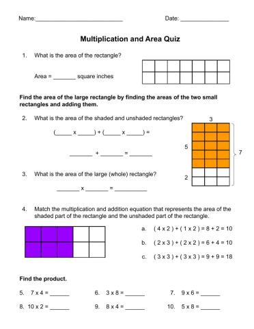 Multiplication and Area