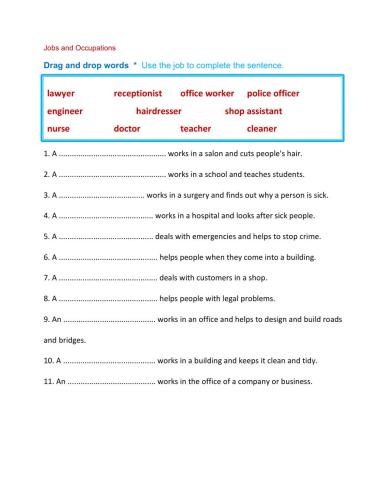 Jobs and Occupations