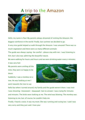 Past continuous AMAZON