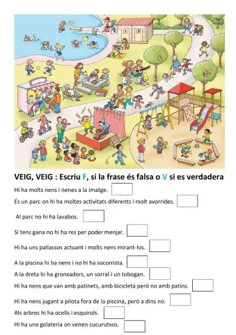 Comprensió lectora frases