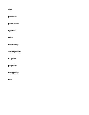 Kartkówka kl 7 unit 5