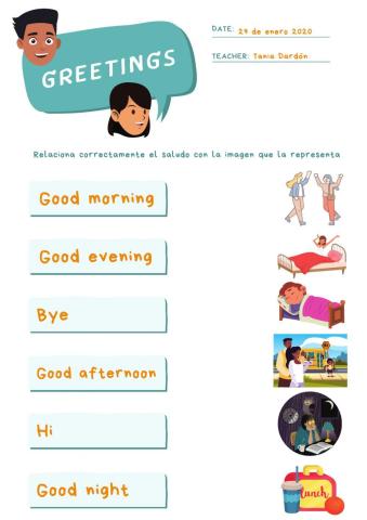 Greetings Worksheet