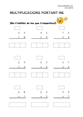 Multiplicacions portant-ne