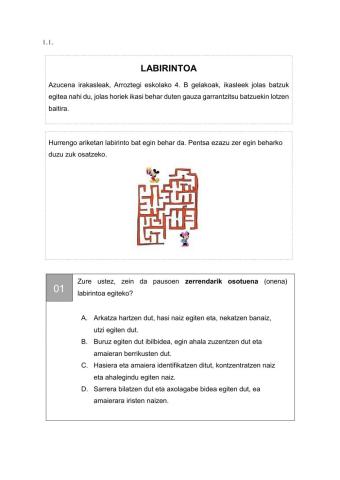 IKASTEN IKASI-LABERINTOA ETA AGENDA