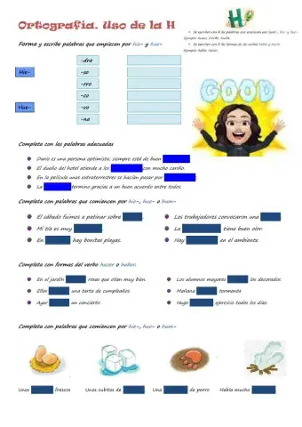 Ortografía: Uso de la -H
