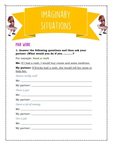 Pair work second conditional