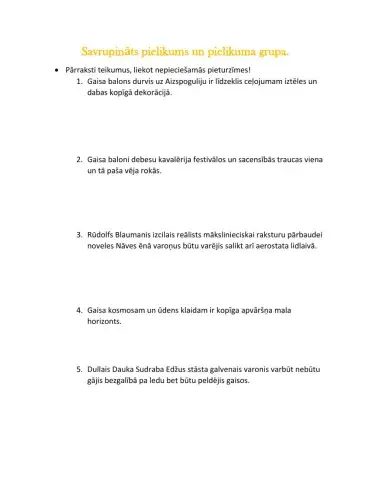 Savrupināts pielikums un tā grupa