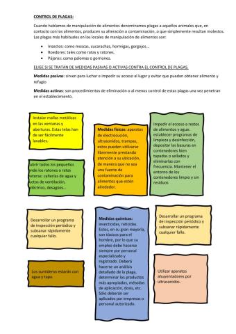 Control de plagas. Medidas activas i pasivas