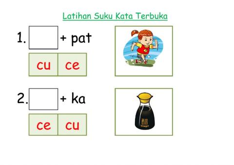 Suku kata terbuka c002