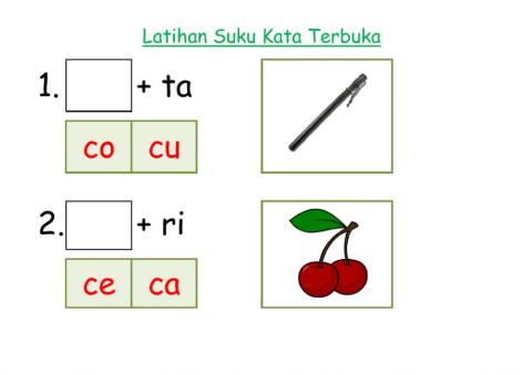 Suku kata terbuka c003
