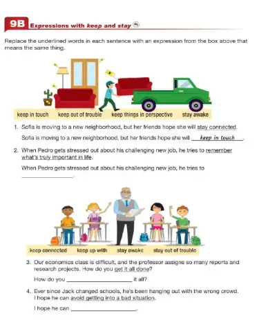 Expressions with Keep and Stay
