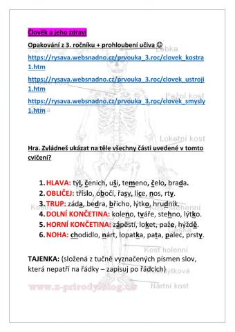 Člověk a jeho zdraví