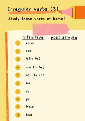 Irregular Verb Past Simple Test QUINTO (3)