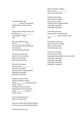 James arthur impossible