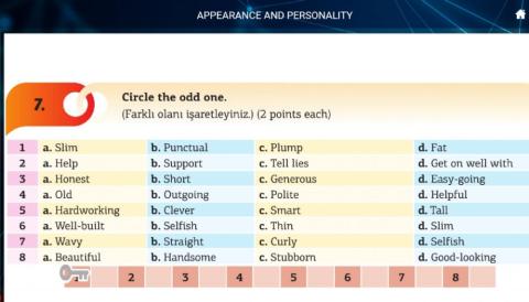 7 unıt 1 appearance 7 test crazy