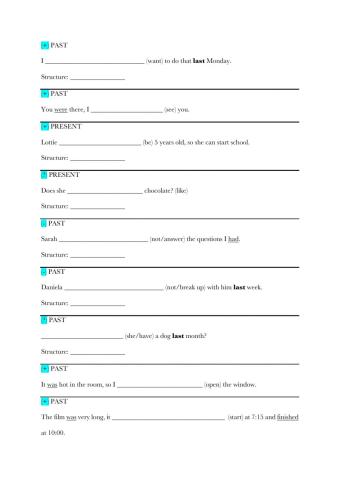 Present & Past Structures