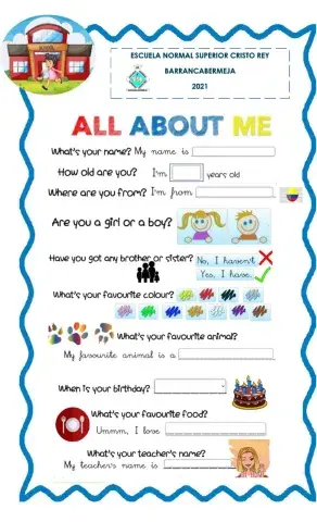 All about me - Activity