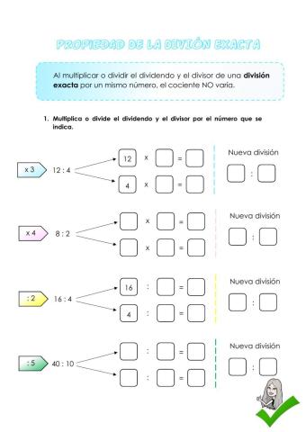 Propiedad de la división exacta