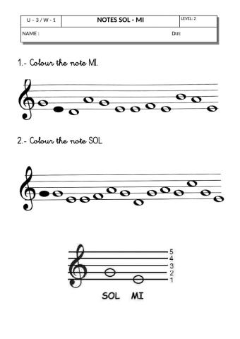 Select the notes