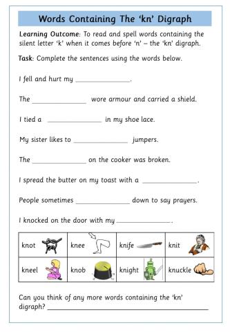 words start with kn 1