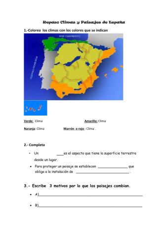 Paisajes y climas de España