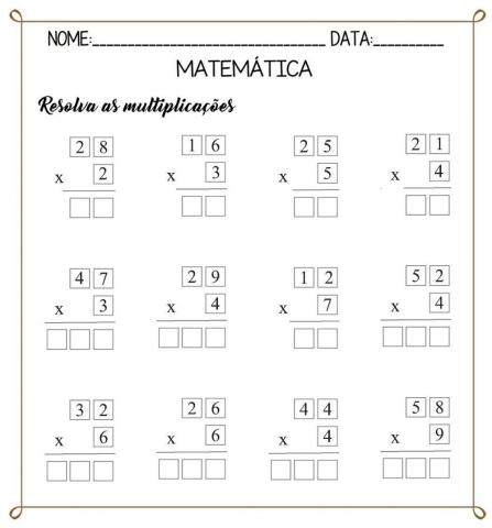 Multiplicação - 4º ano