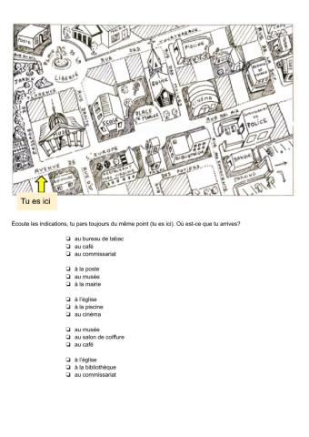 La ville: itinéraires et commerces