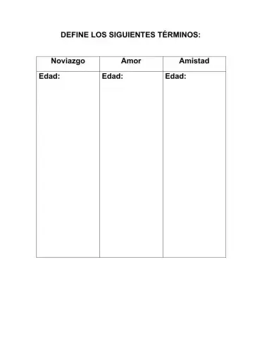 Definición Amor Noviazgo Enamoramiento