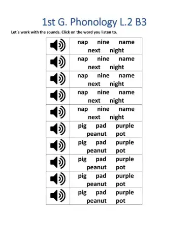 1st G. Phonology Lesson 2 Book 3