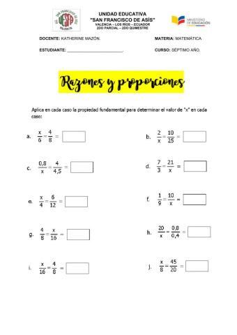 Propiedad fundamental de las proporciones