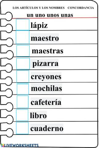 Artículos indefinidos