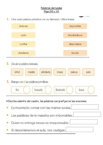 Palabras derivadas-2G