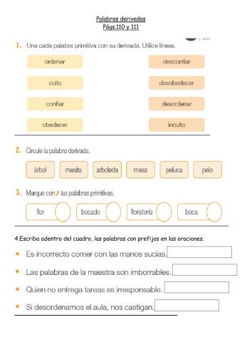 Palabras derivadas-2G