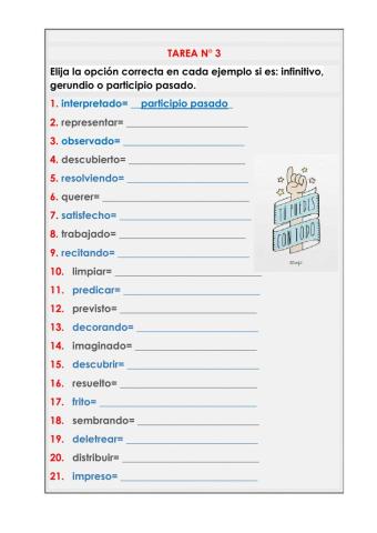El verbo: Formas NO personales