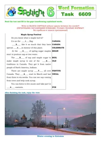 Spotlight 6 Task 6609