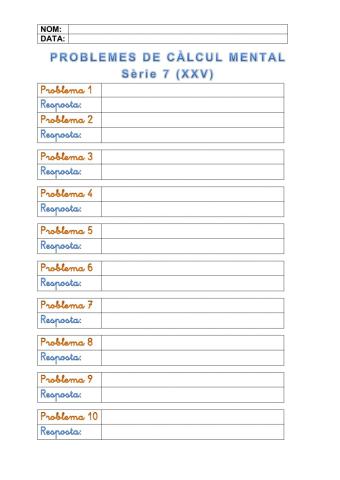 Problemes de càlcul mental: Quinzet 7.241 a 7.250