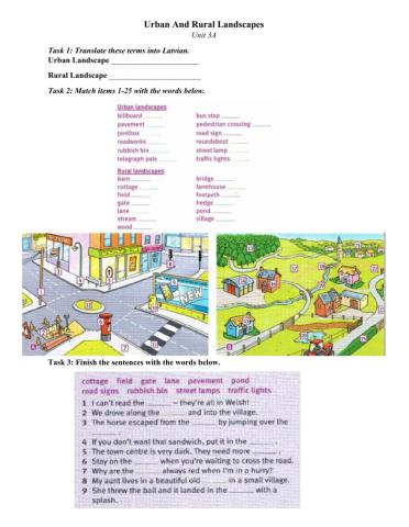 Urban and Rural Landscapes