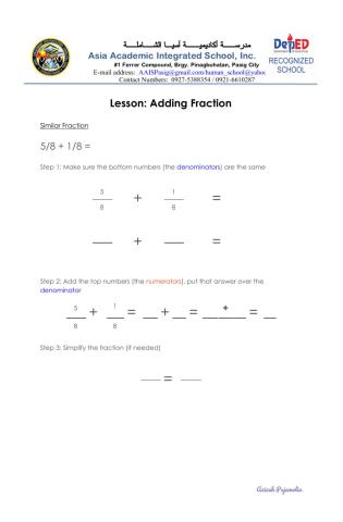 Adding Fraction