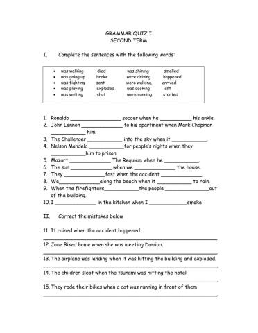 Past simple vs continuous