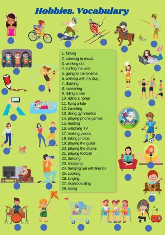 Hobbies. Vocabulary