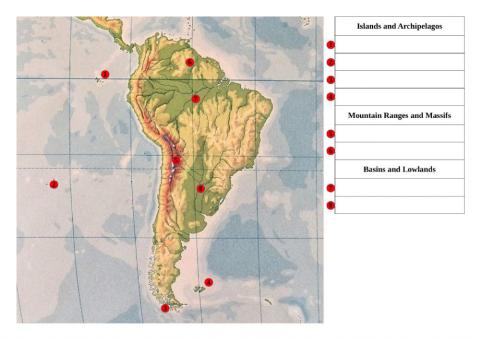 South American islands, mountains and basins 2