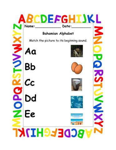 Bahamian Alphabet
