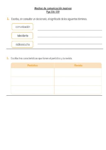 Español 4G-P117 y 119