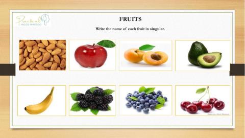 Vocabulary test - fruits - part 1