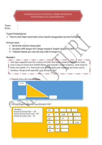 Pithagoras Dalam Kehidupan Sehari-hari