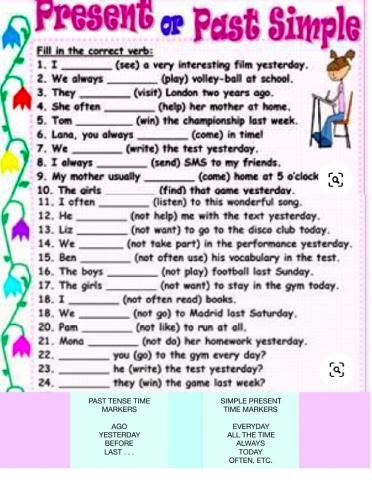 Simple present - simple past