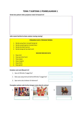 Tema 7 subtema 1 pembelajaran 1