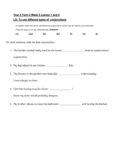 DIS English Term 1 Week 15 Lesson 1 and 2