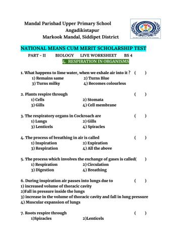 Respiration in Organisms