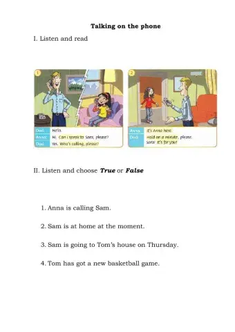 Talking on the phone